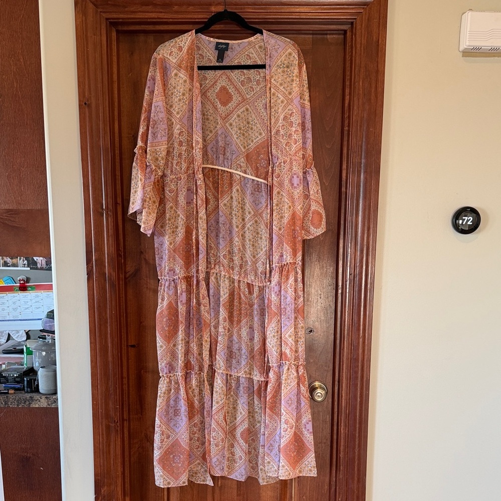 Bohemian Maxi Overpiece in Multicolor Pattern